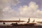 RUYSDAEL, Salomon van View of Deventer Seen from the North-West af oil painting reproduction